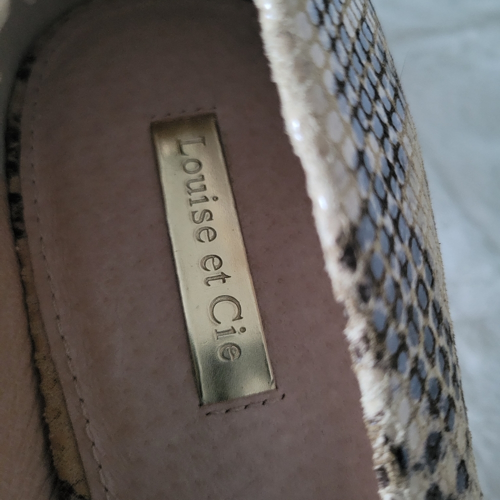 LOUISE ET CIE JORDYNA PUMPS HEELS ANIMAL PRINTS SHOES SIZE 10 beige brown color - Picture 4 of 12